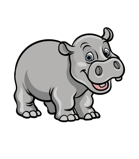 Cartoon Hippo Drawing